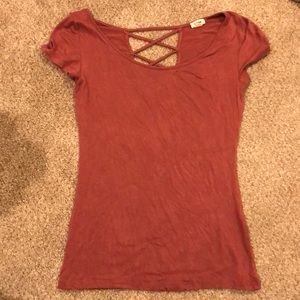 Scooped tight top tee